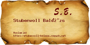 Stubenvoll Balázs névjegykártya